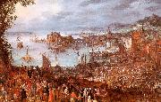 Jan Brueghel The Great Fish Market oil painting on canvas